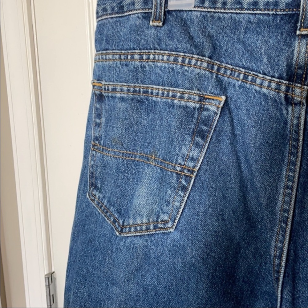 donated … Final Price 100% Cotton Big Mans Blue Denim Jeans 46x30 Work Jeans - Picture 8 of 11